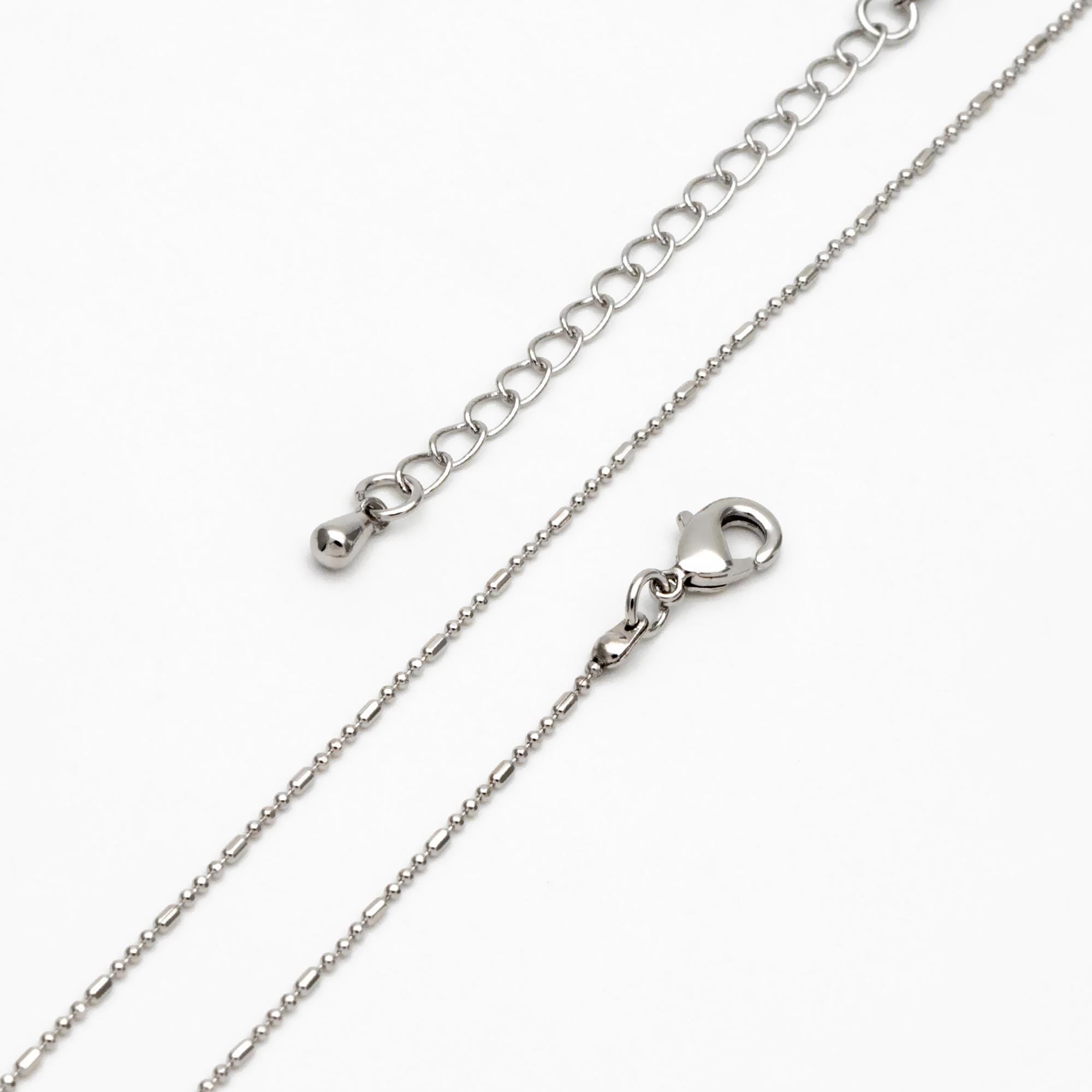 Gold/ Silver Ball Chains 1mm, Finished Bracelet/ Anklet/ Necklace with Extender Chain, Ready to Wear (#LK-243)